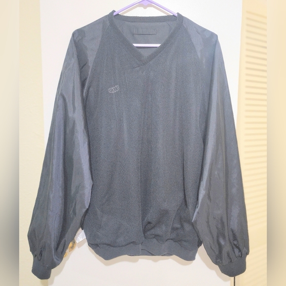 IZOD sizeM Black Men's Pull Over Wind Breaker. Fully Lined in Mesh Material. - Picture 7 of 16